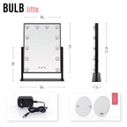 BULB LITTLE - Espelho de Maquilhagem com 12 Lâmpadas de Luz LED