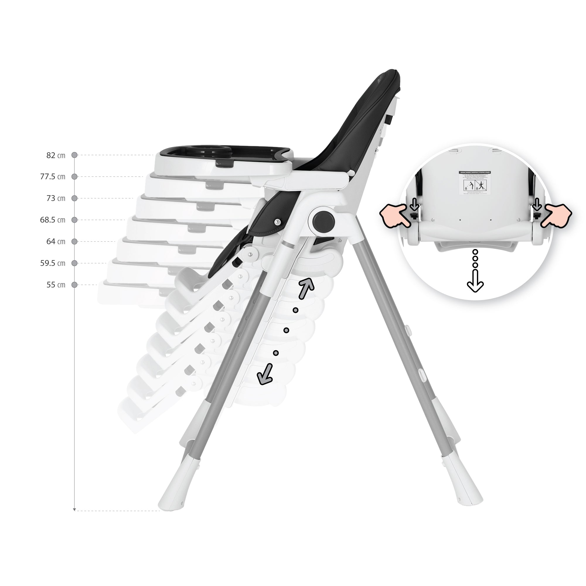 TANELI - Cadeira baixa/alta para bebé