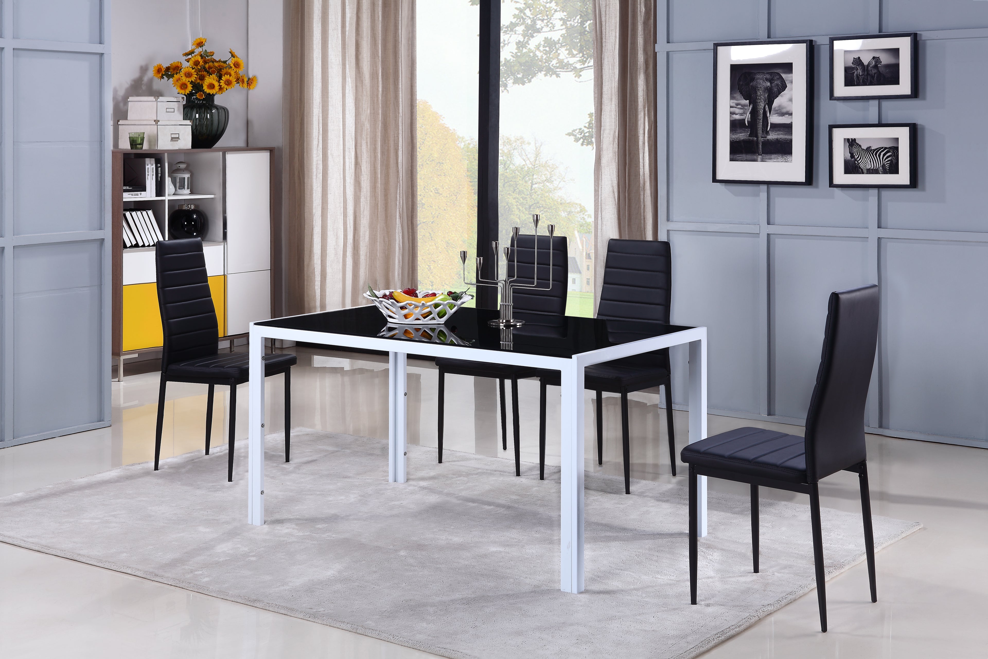 SHIRLEY - Conjunto de cadeiras de refeição em pele