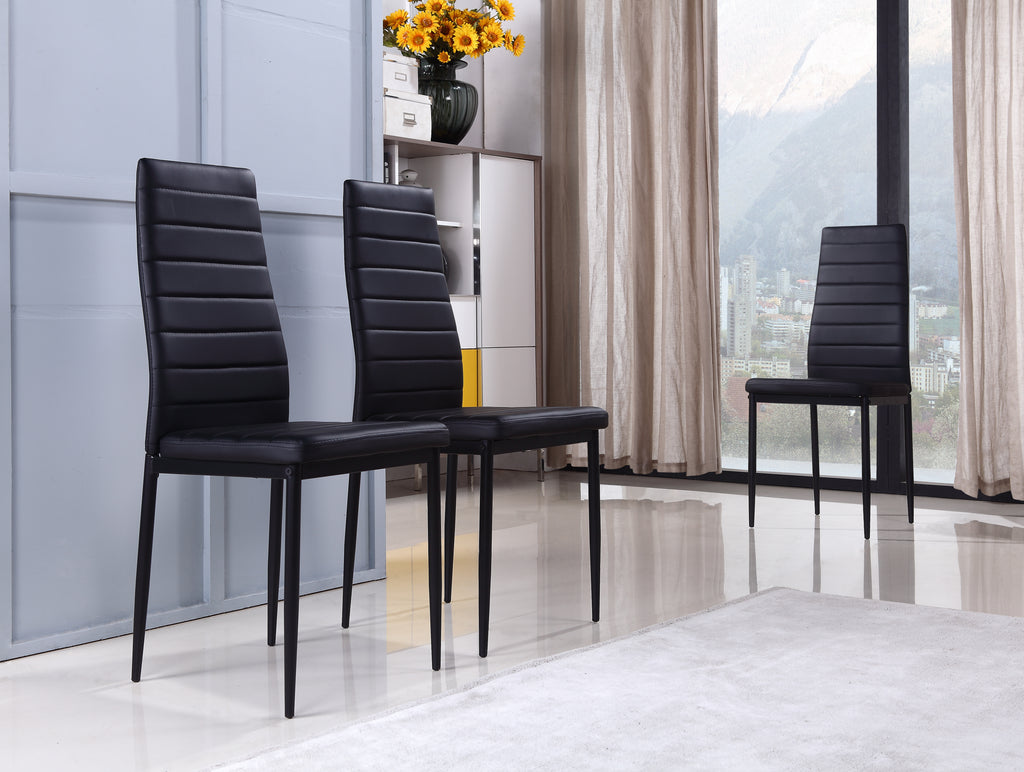 SHIRLEY - Conjunto de cadeiras de refeição em pele