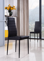 SHIRLEY - Conjunto de cadeiras de refeição em pele