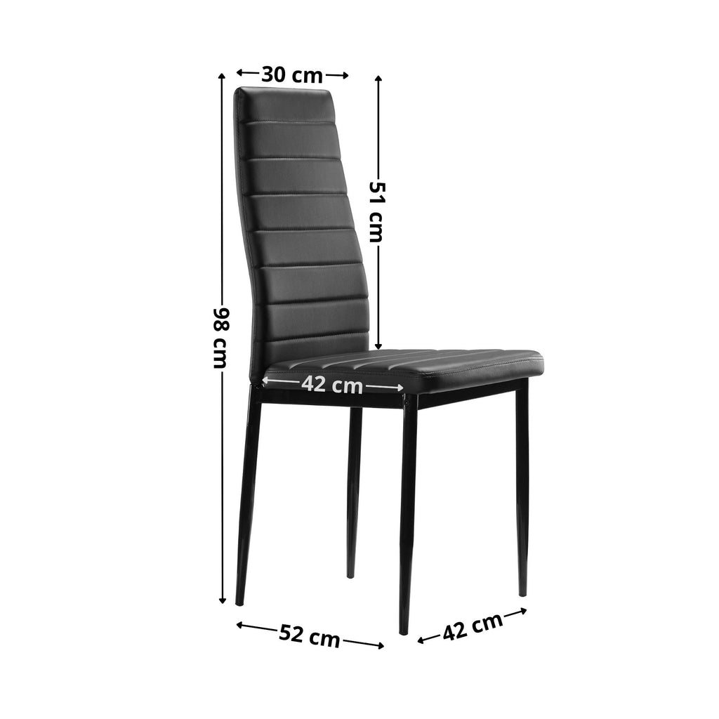 SHIRLEY - Conjunto de cadeiras de refeição em pele