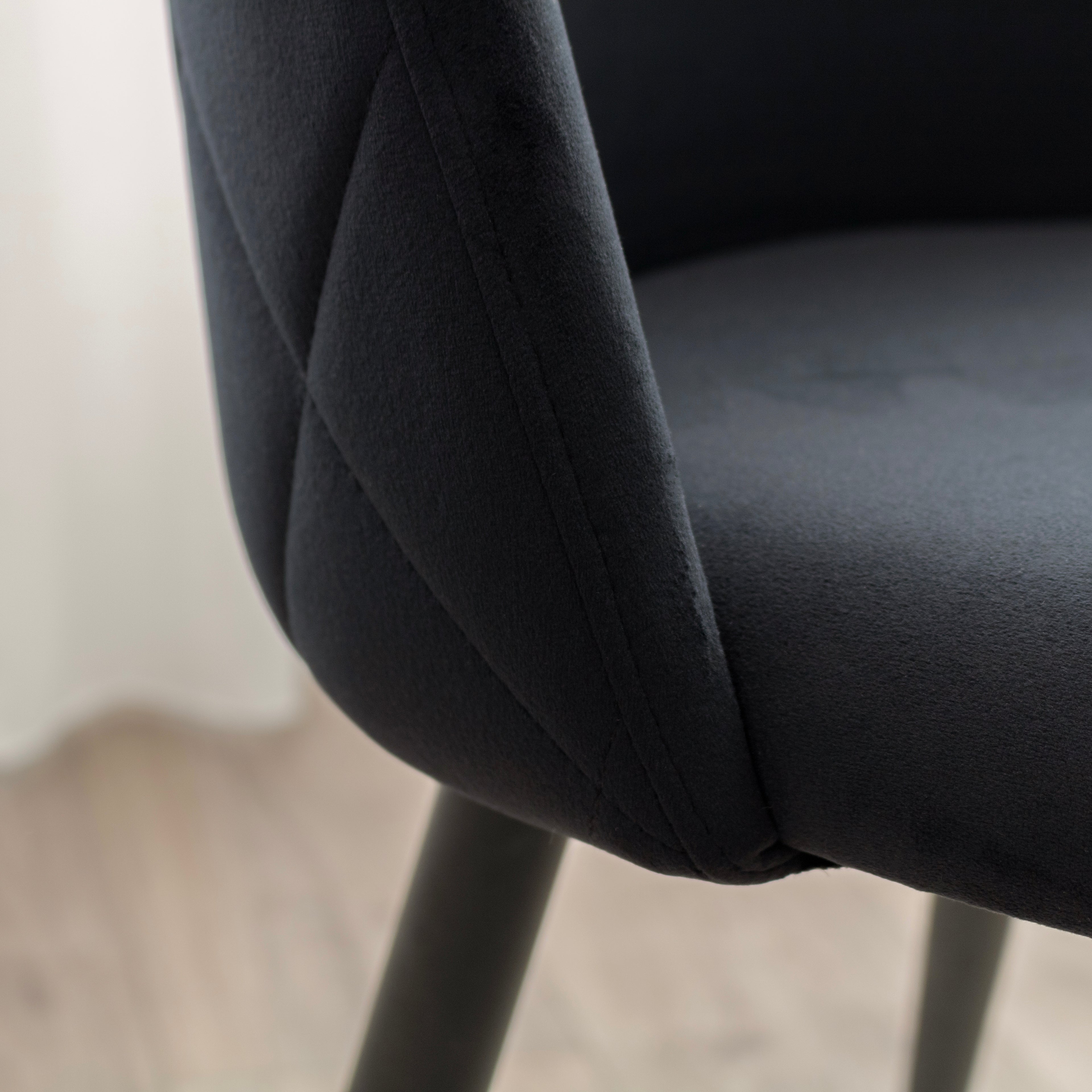 BELLAMY - Conjunto de Cadeiras de Refeição com Tecido em Veludo