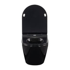 FRANCO - Sanita suspensa preta sem aro interno - tampa de fecho suave incluída