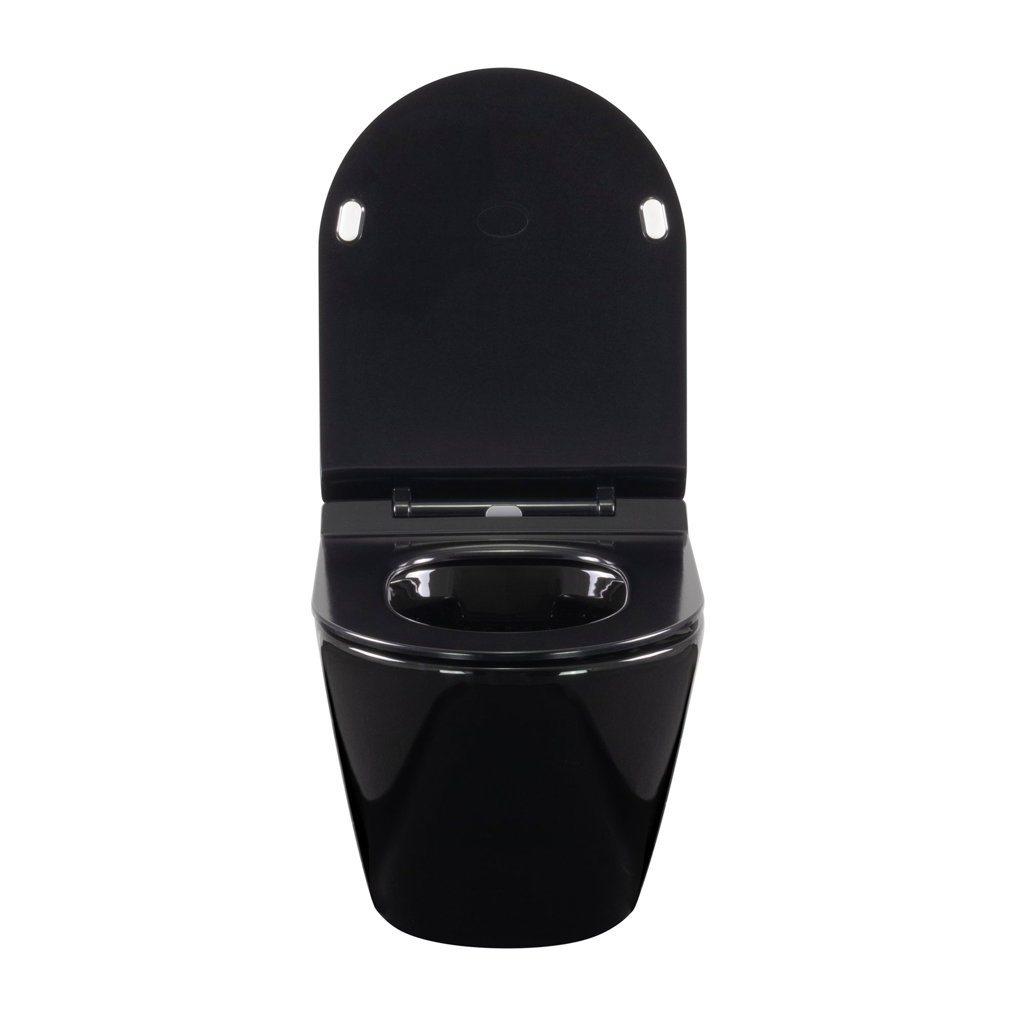 FRANCO - Sanita suspensa preta sem aro interno - tampa de fecho suave incluída