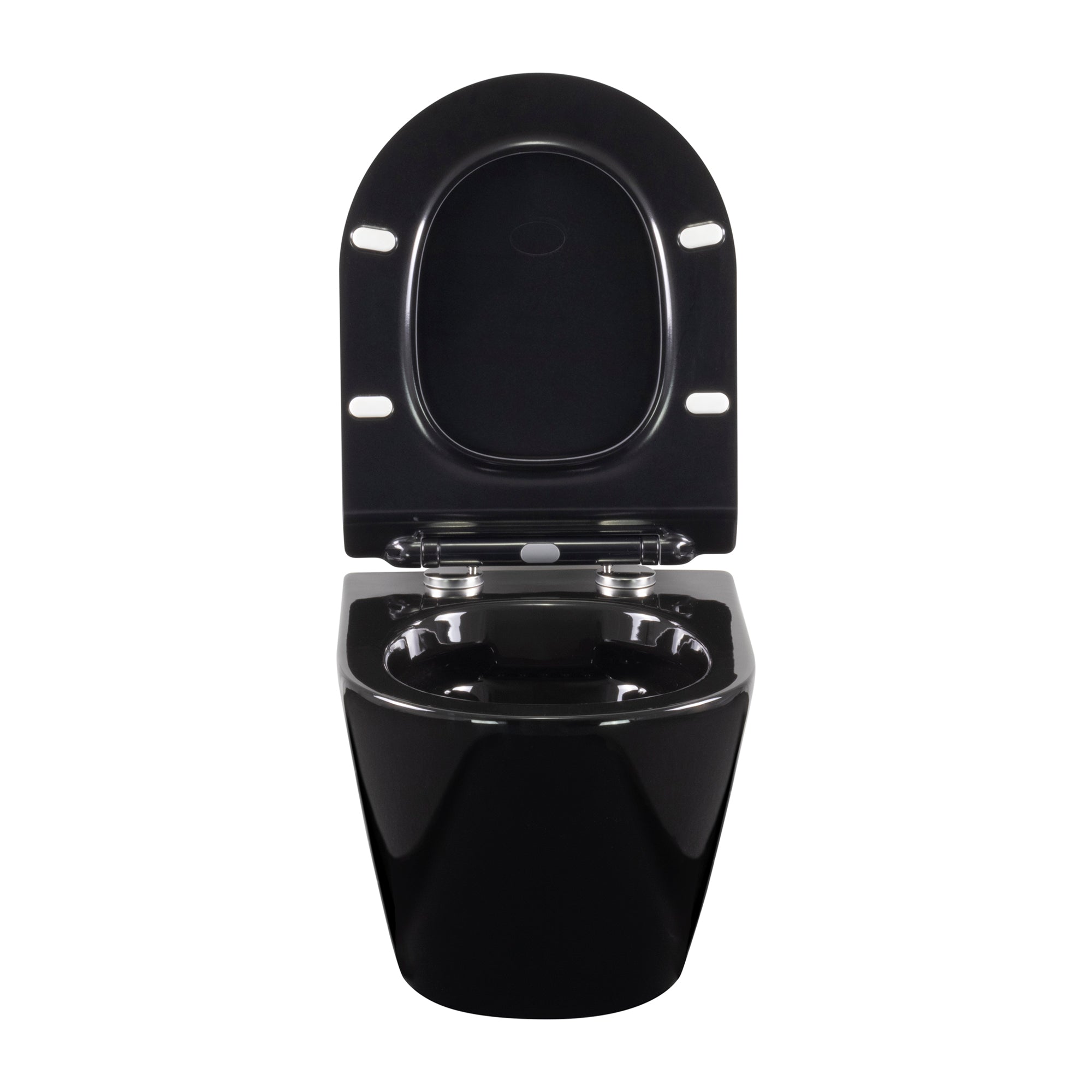 FRANCO - Sanita suspensa preta sem aro interno - tampa de fecho suave incluída