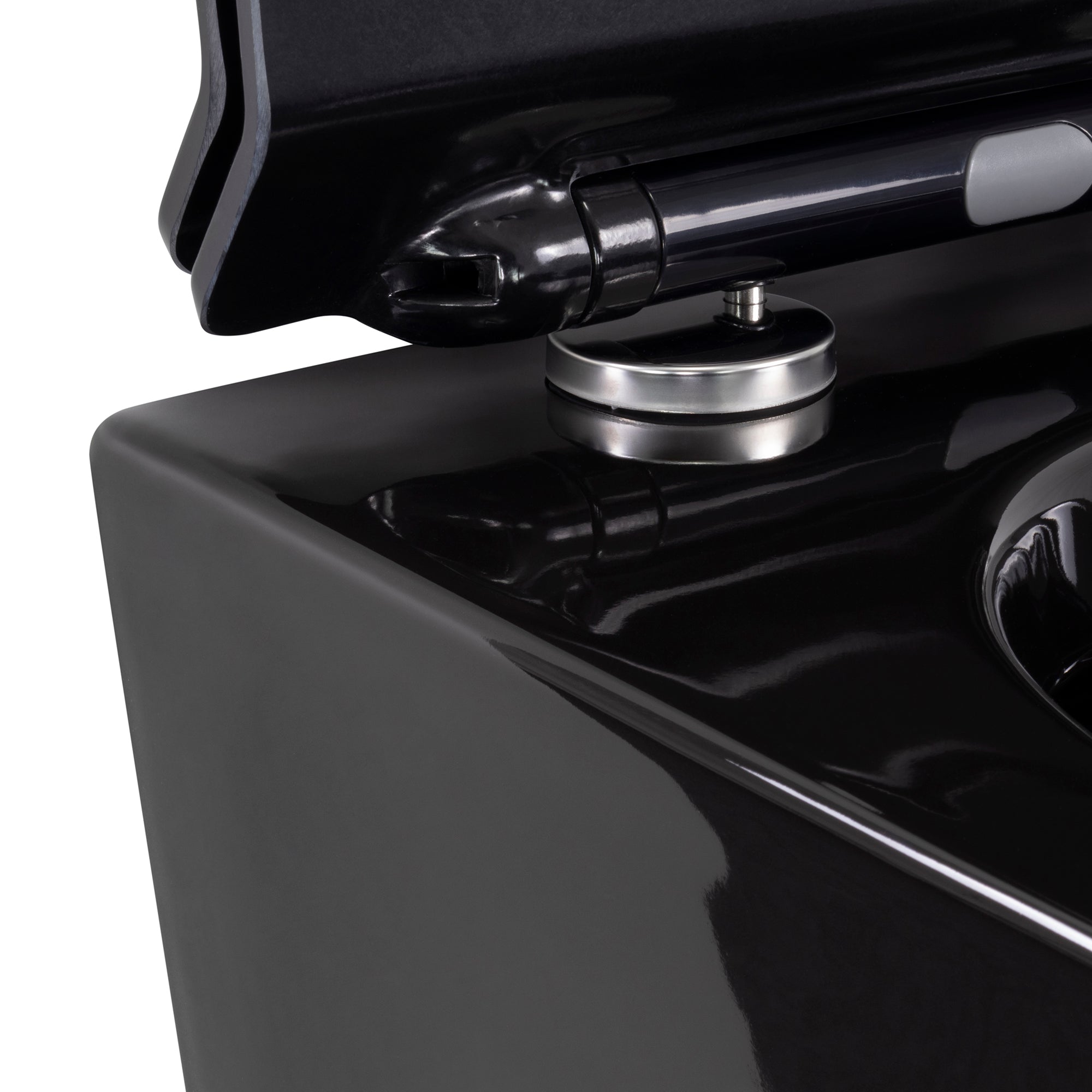 FRANCO - Sanita suspensa preta sem aro interno - tampa de fecho suave incluída