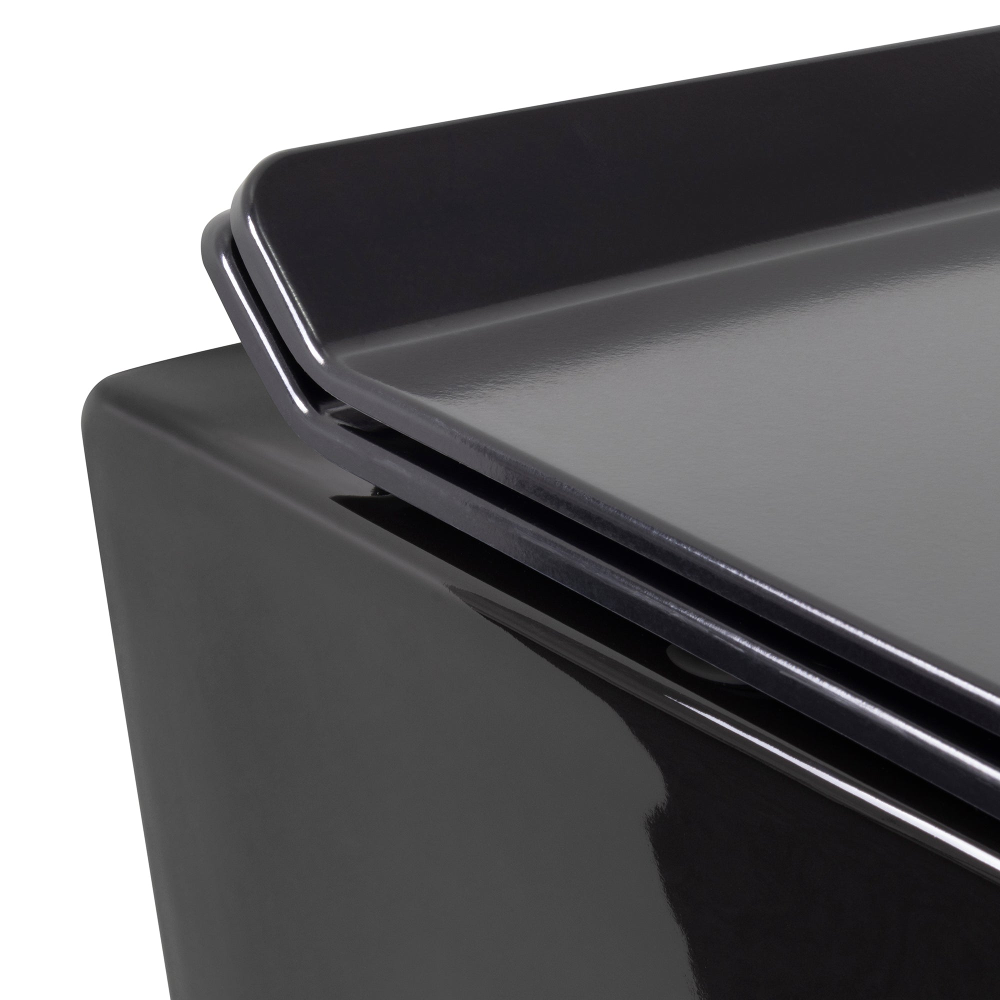 FRANCO - Sanita suspensa preta sem aro interno - tampa de fecho suave incluída