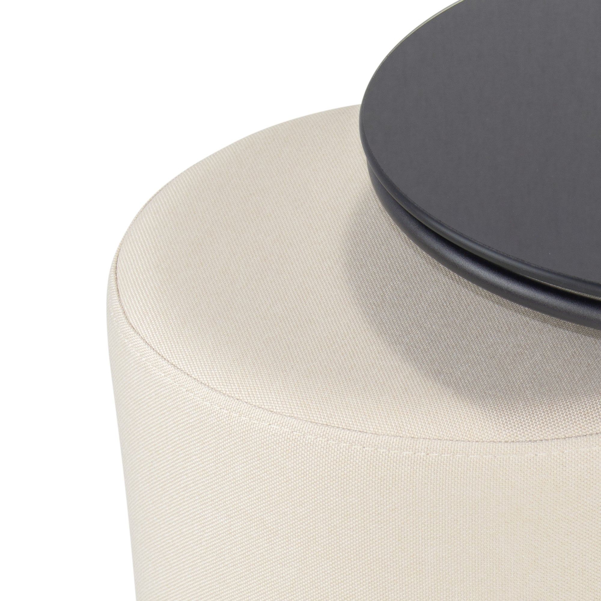 JASPER - Mesa de apoio com pufe embutido