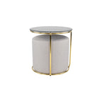 JASPER - Mesa de apoio com pufe embutido