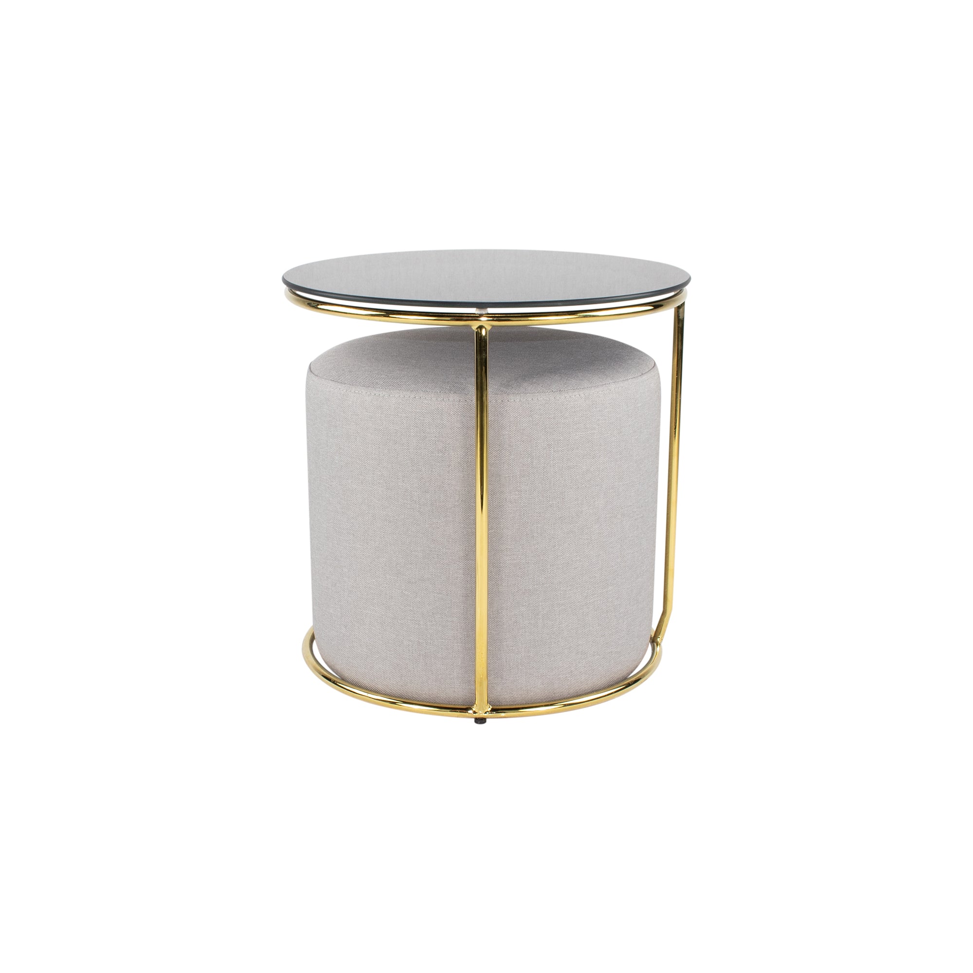 JASPER - Mesa de apoio com pufe embutido