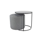 JASPER - Mesa de apoio com pufe embutido