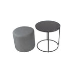 JASPER - Mesa de apoio com pufe embutido