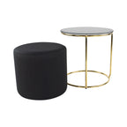 JASPER - Mesa de apoio com pufe embutido