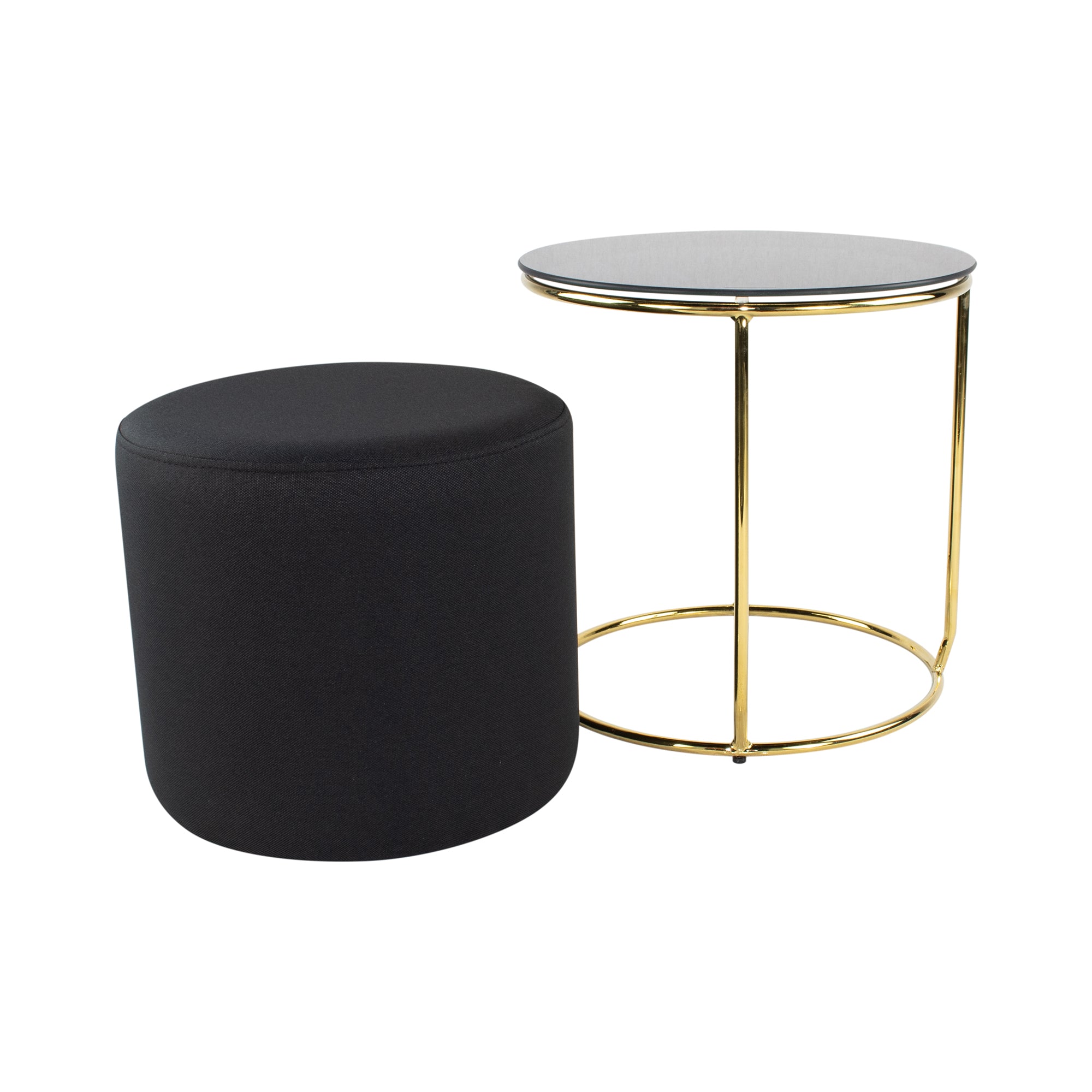 JASPER - Mesa de apoio com pufe embutido