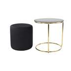 JASPER - Mesa de apoio com pufe embutido