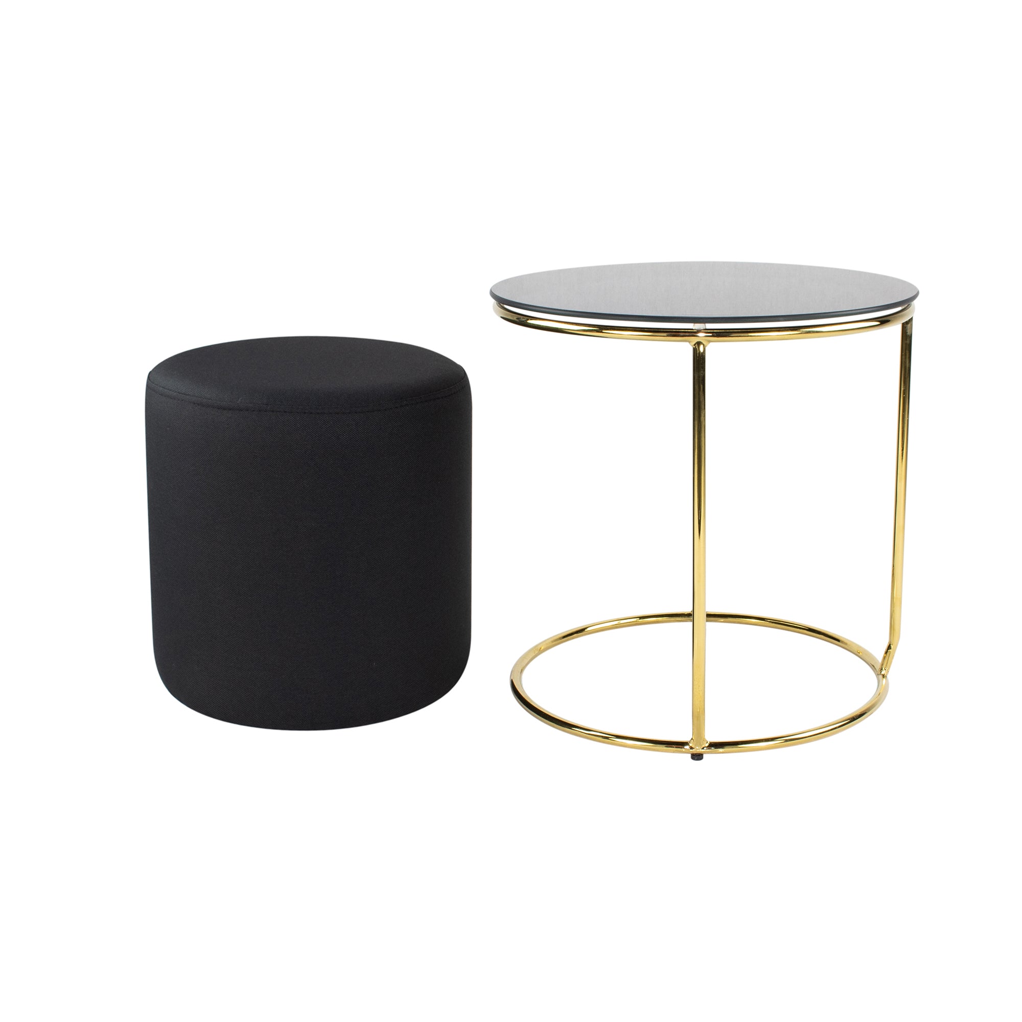 JASPER - Mesa de apoio com pufe embutido