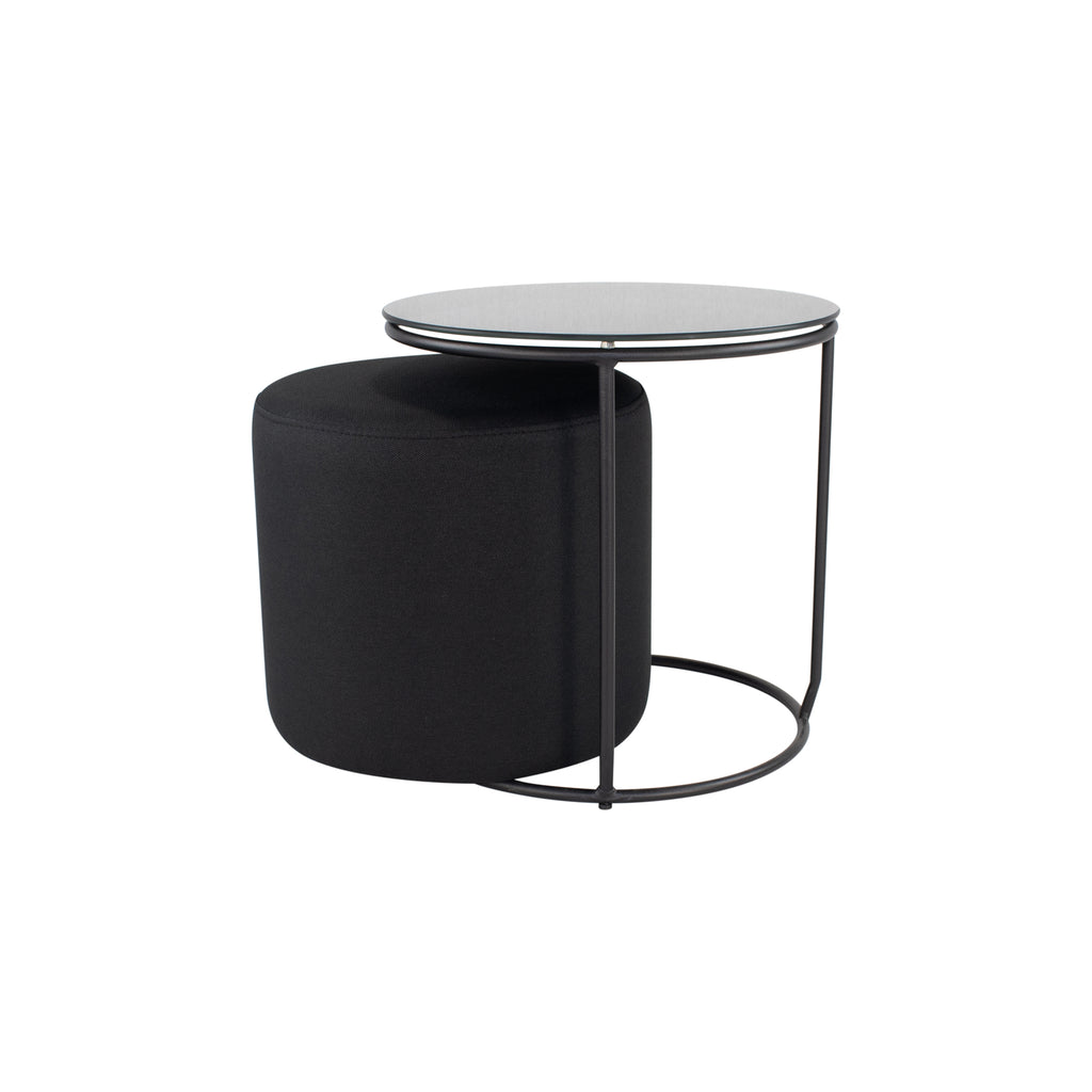 JASPER - Mesa de apoio com pufe embutido