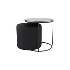 JASPER - Mesa de apoio com pufe embutido