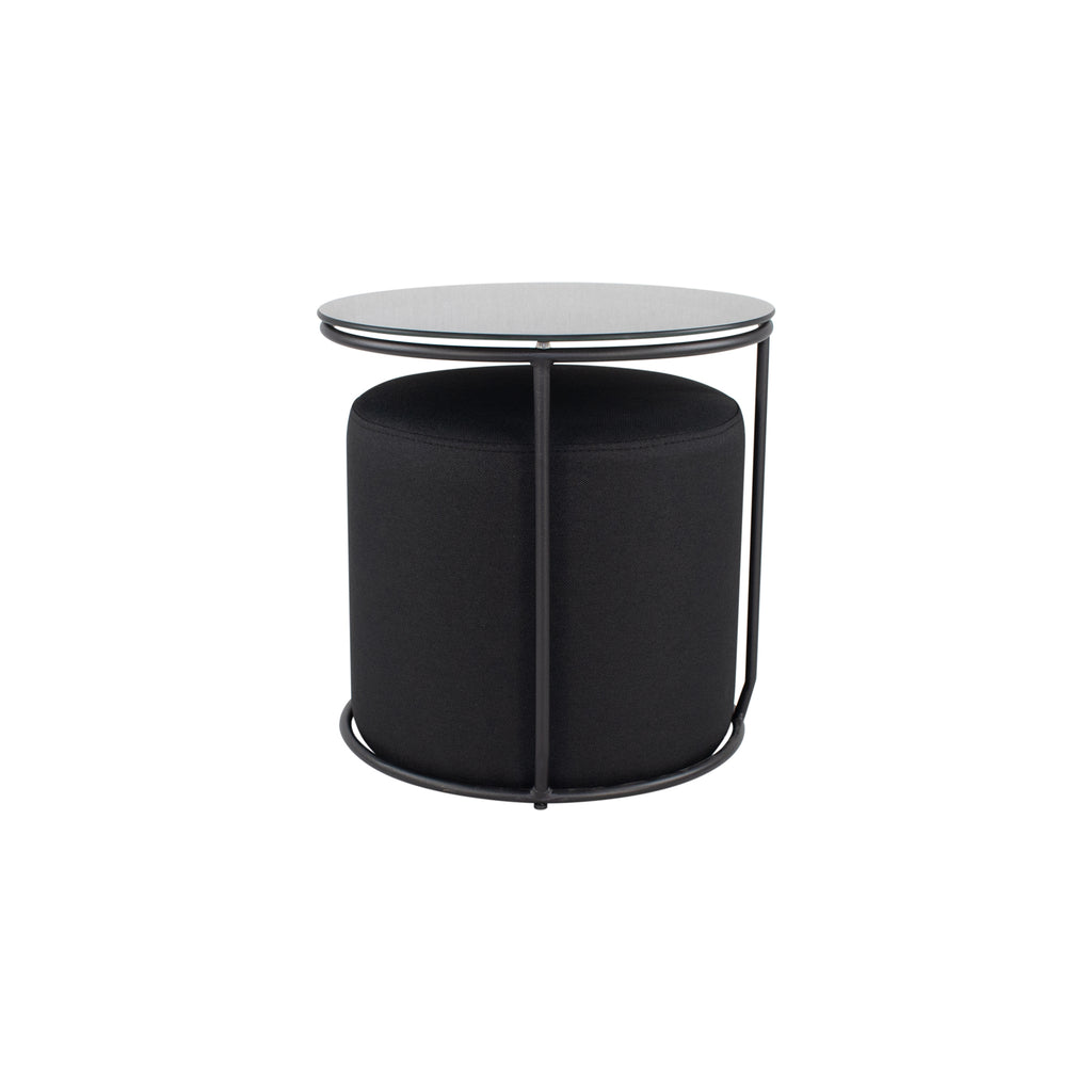 JASPER - Mesa de apoio com pufe embutido