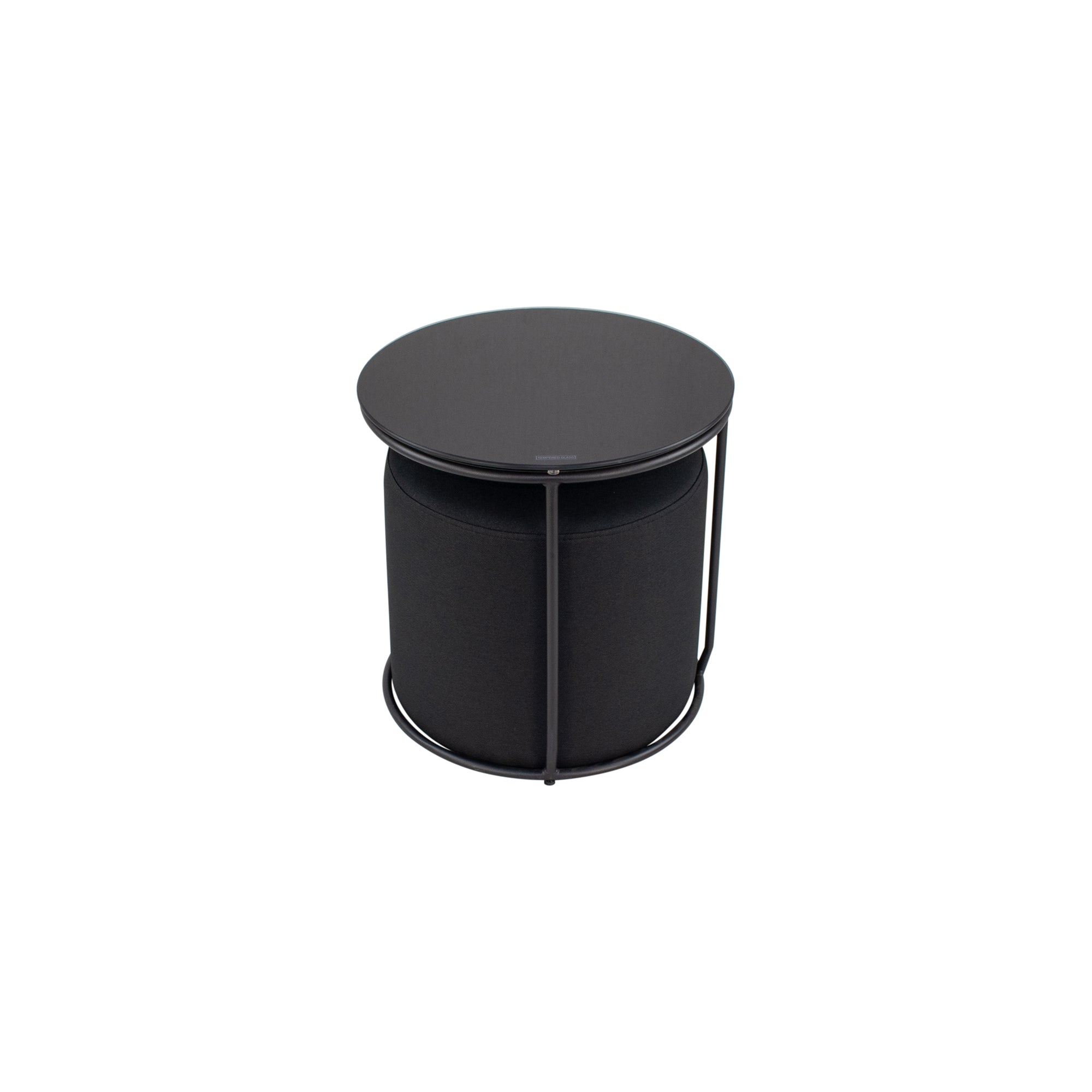 JASPER - Mesa de apoio com pufe embutido