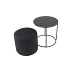 JASPER - Mesa de apoio com pufe embutido