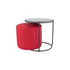 JASPER - Mesa de apoio com pufe embutido