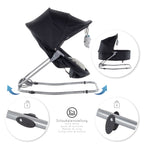 PAVO - Espreguiçadeira e Berço com Rede Mosquiteira, Cobertura e Arco Removível