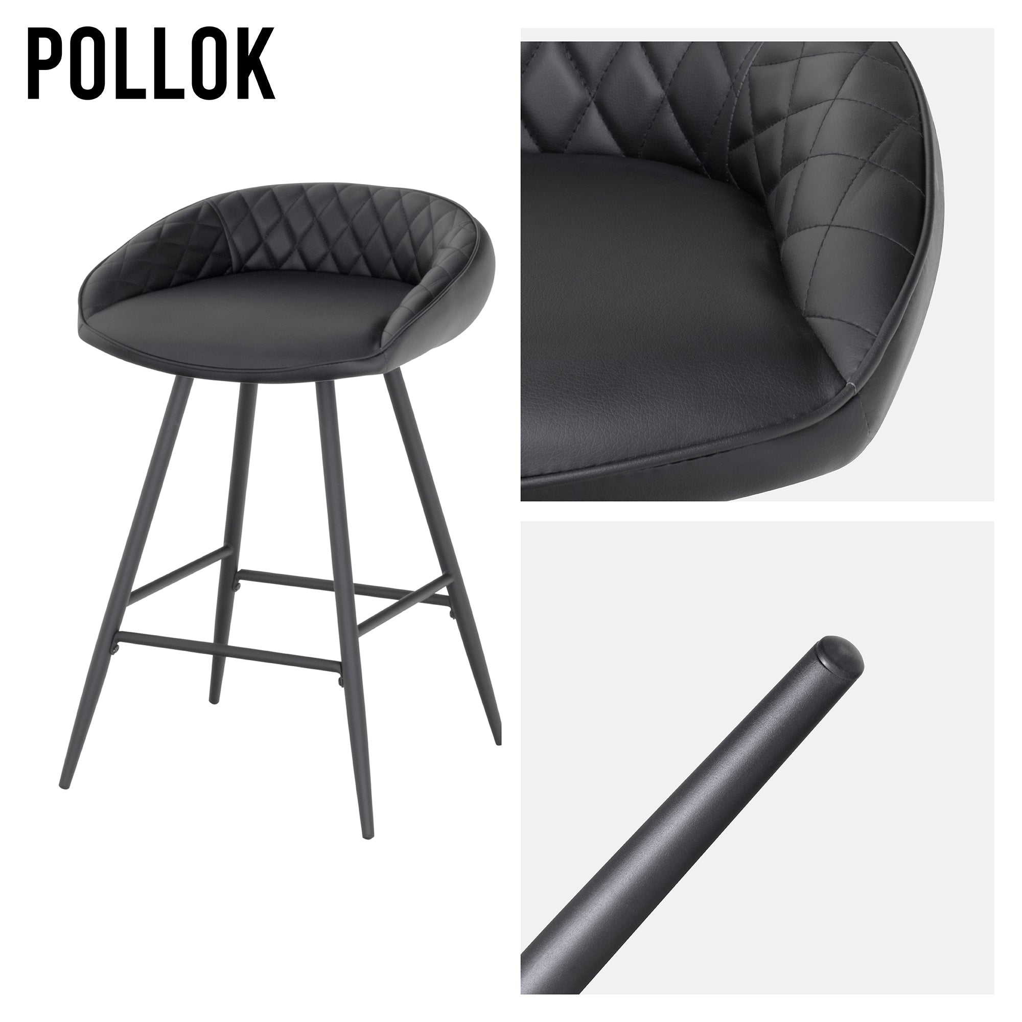 POLLOK - Conjunto de 4 Bancos Altos