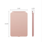 Espelho de Maquilhagem com Luz LED, Espelho Portátil Tipo Tablet com Iluminação de 3 Cores, Luz Regulável, Suporte Ajustável, Alimentação Dupla e Controlo Tátil