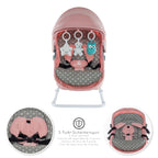 PAVO - Espreguiçadeira e Berço com Rede Mosquiteira, Cobertura e Arco Removível