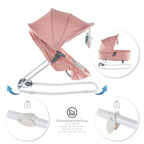 PAVO - Espreguiçadeira e Berço com Rede Mosquiteira, Cobertura e Arco Removível