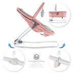 VIGO - Espreguiçadeira & Berço com Cobertura e Arco de Brincar Removivél