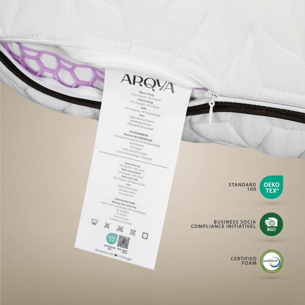 TETSU Almofada Ajustável | Espuma Refrescante Multicamadas, Suporte Personalizável, Desempenho de Dupla Face