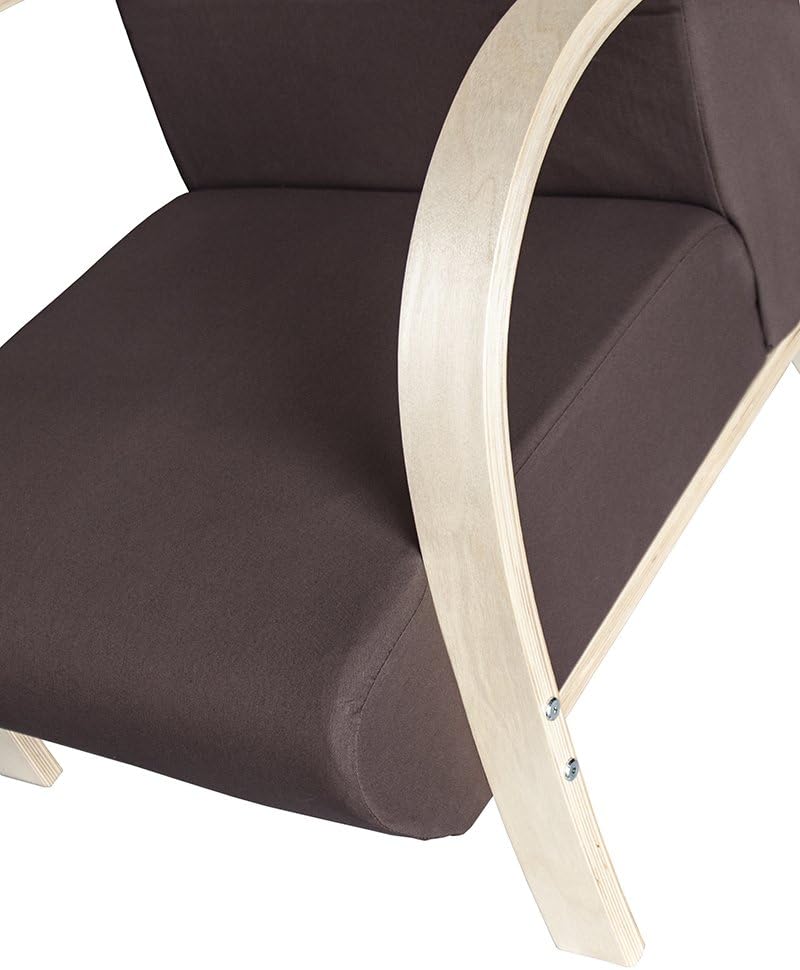 Poltrona castanha em Poliéster ou Tecido