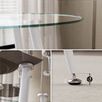 CORIN - Mesa de jantar com tampo de vidro