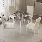 CORIN - Mesa de jantar com tampo de vidro