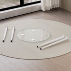 CORIN - Mesa de jantar com tampo de vidro