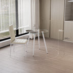 CORIN - Mesa de jantar com tampo de vidro