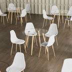 CORIN - Mesa de jantar com tampo de vidro