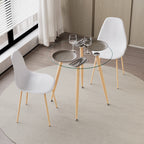 CORIN - Mesa de jantar com tampo de vidro