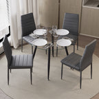 CORIN - Mesa de jantar com tampo de vidro