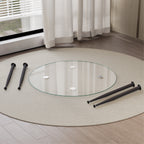 CORIN - Mesa de jantar com tampo de vidro