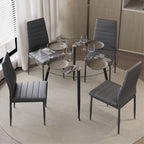 CORIN - Mesa de jantar com tampo de vidro