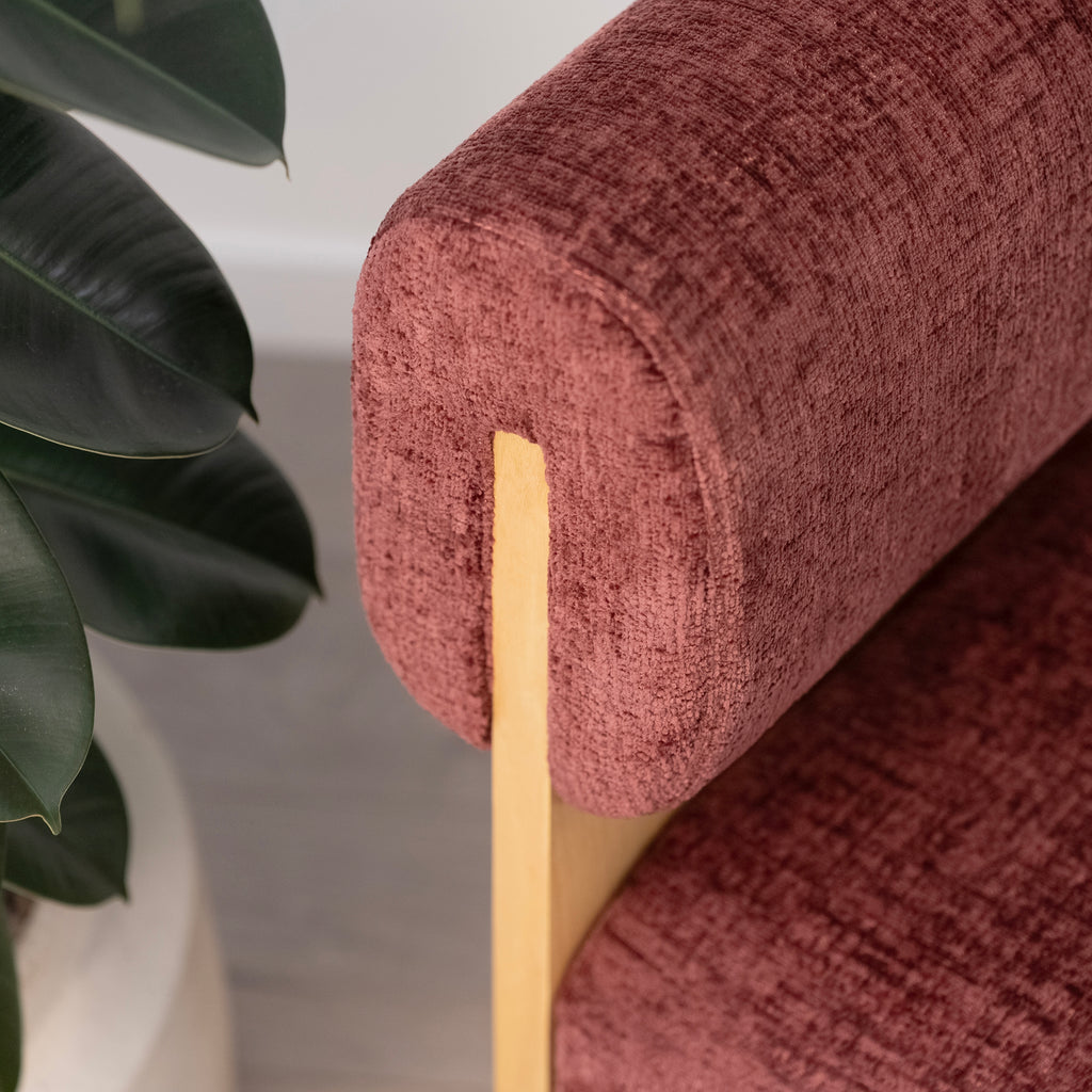 Leah – Cadeirão Acolchoado com Espuma de Alta Densidade 40 kg/m³, Estrutura em Madeira de Bétula, Design Escandinavo, 60x60x75 cm