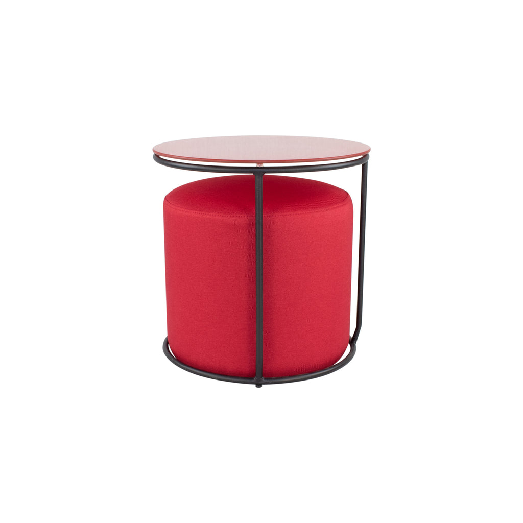 JASPER - Mesa de apoio com pufe embutido