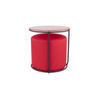 JASPER - Mesa de apoio com pufe embutido