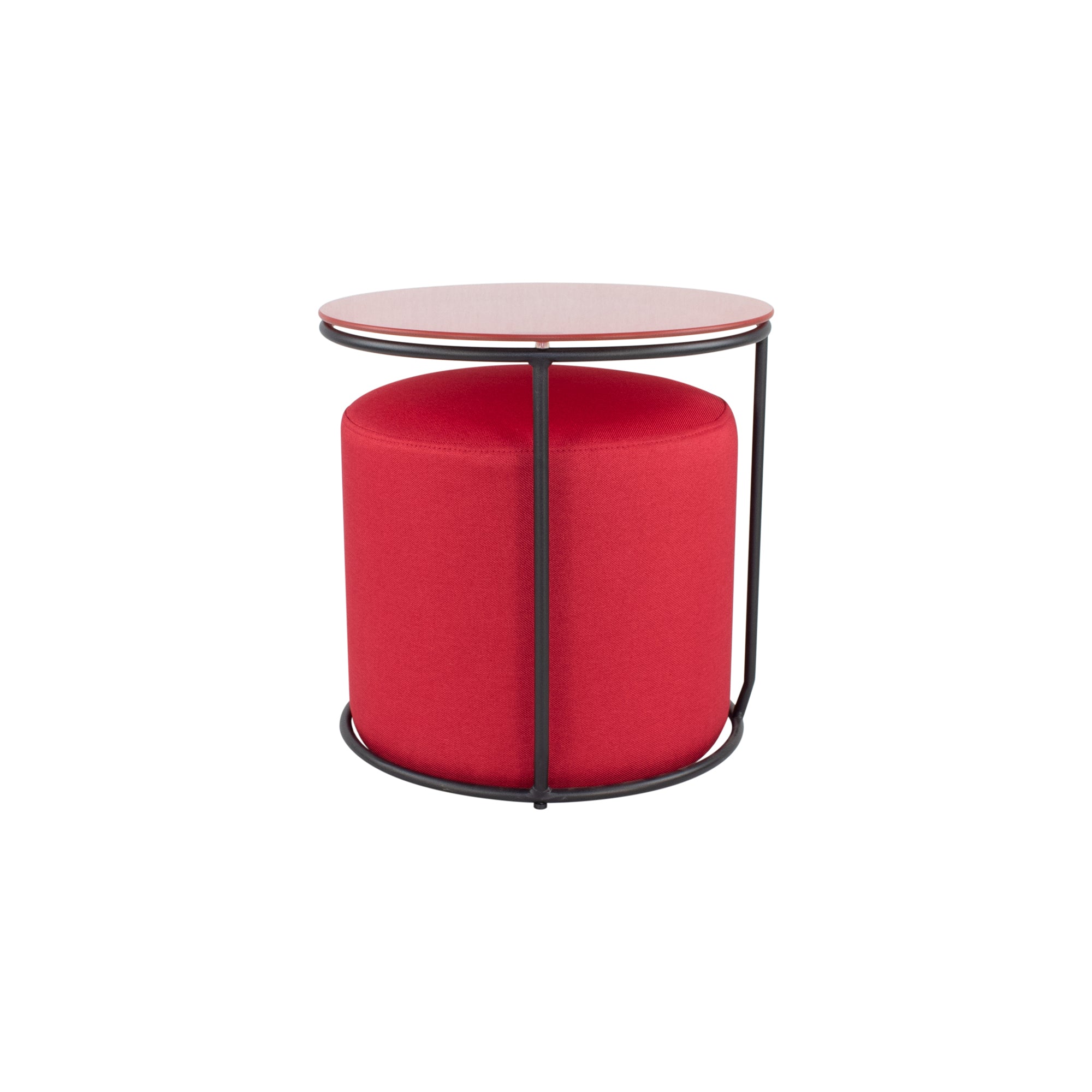 JASPER - Mesa de apoio com pufe embutido