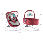 VIGO - Espreguiçadeira & Berço com Cobertura e Arco de Brincar Removivél