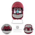 PAVO - Espreguiçadeira e Berço com Rede Mosquiteira, Cobertura e Arco Removível